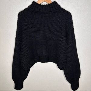 First Rite 100% baby alpaca turtleneck sweater black medium